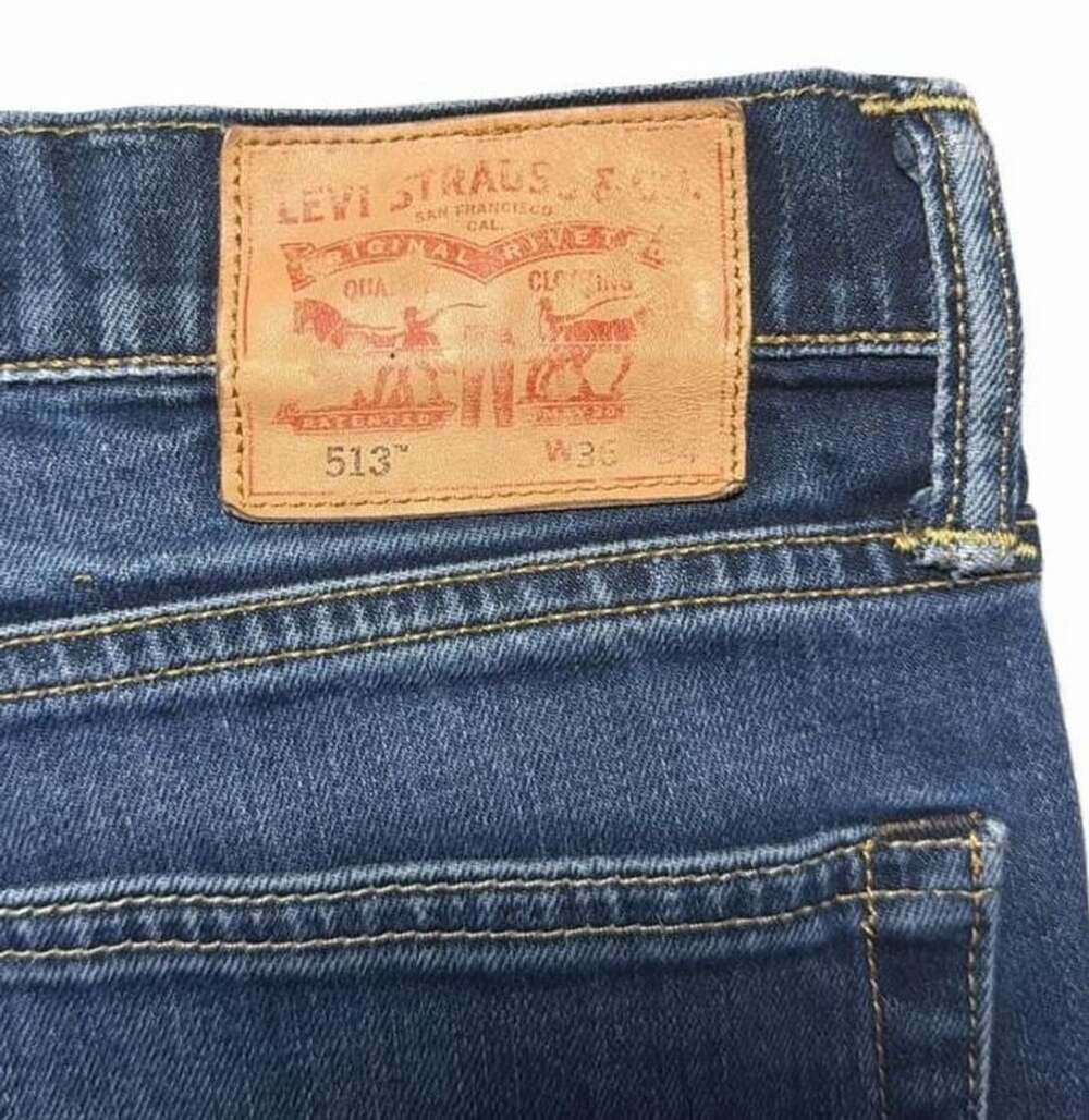 Levi's 513 Slim Straight Jeans Men's W36 Blue Denim